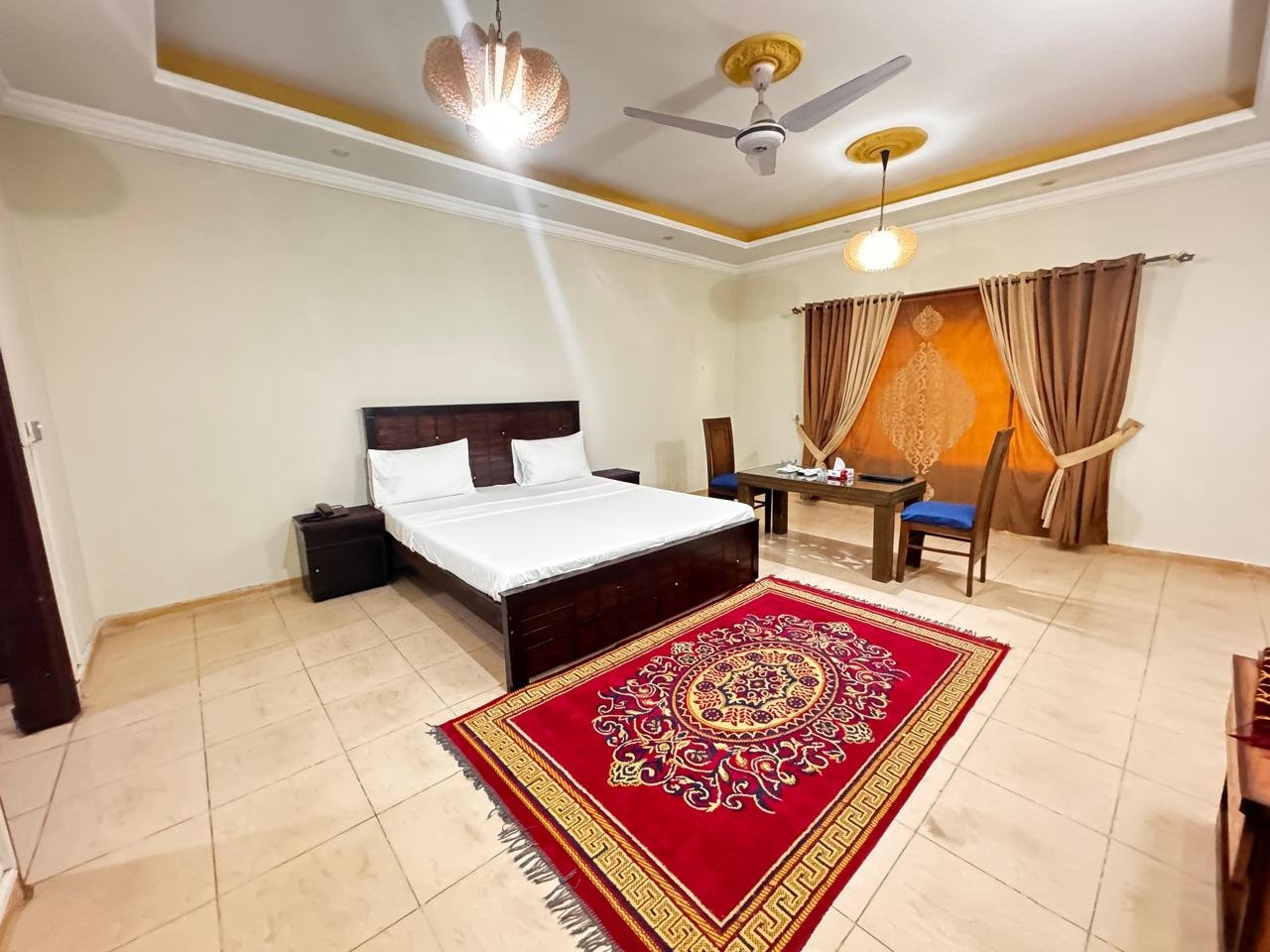 Comfortable hostel bedroom placeholder